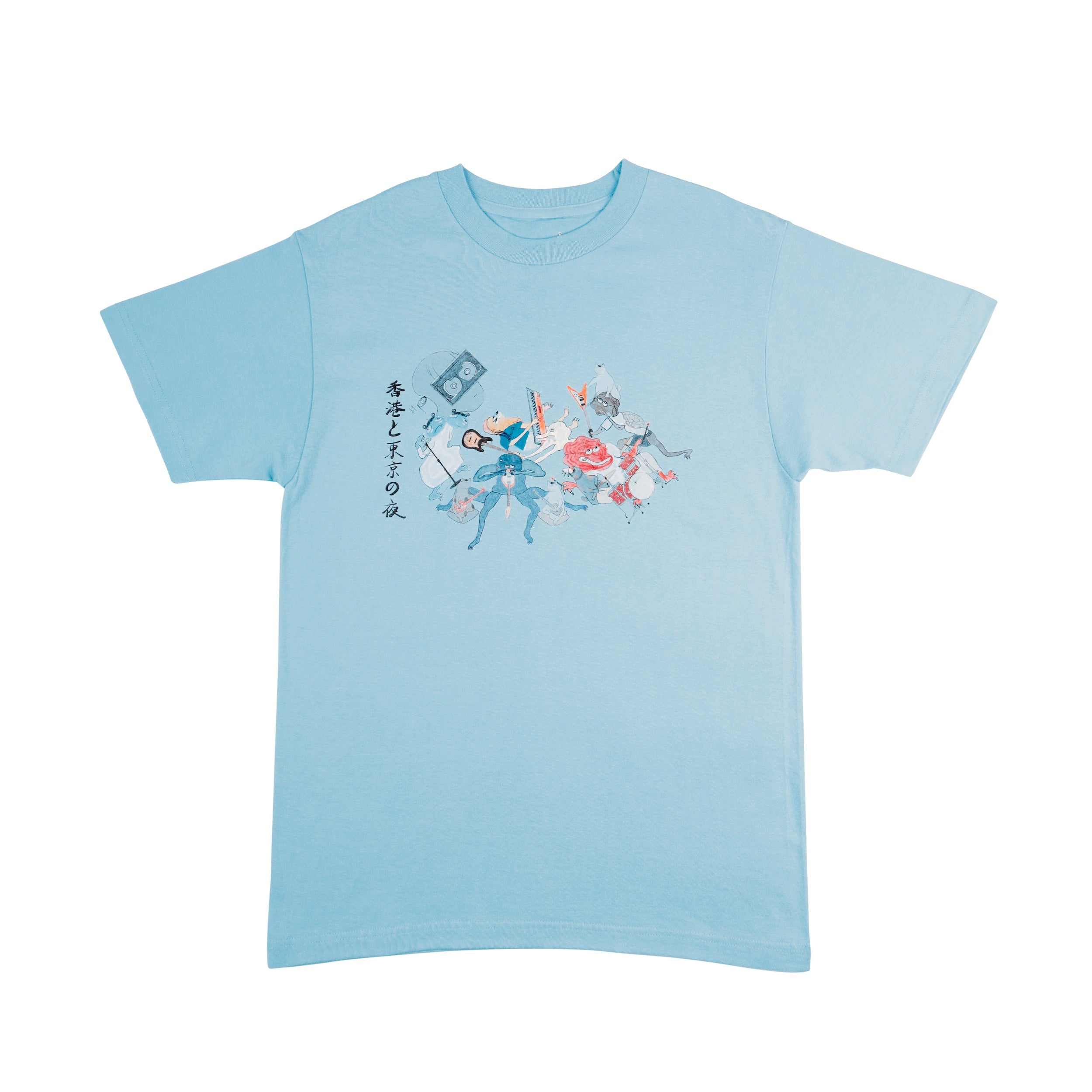 東京と香港の夜 T-shirt [Blue] – Science Noodles