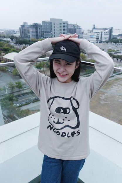 Noddles Dog Long Sleeve T-shirt [Sand]